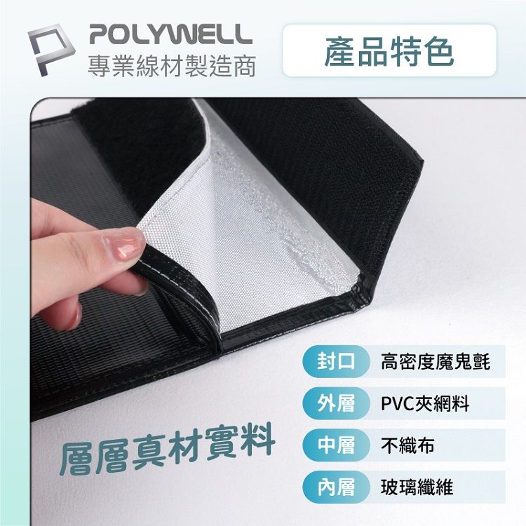 收納包 魔鬼氈 收納包 Polywell 收納包 防火材質