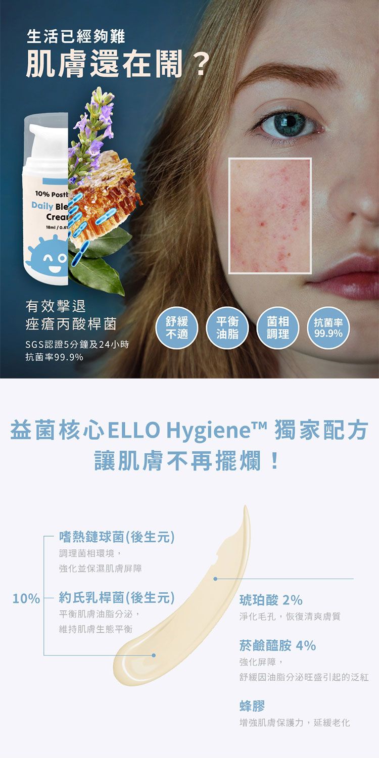 ELLO 益生菌 後生元 益生菌 煙醯胺 臉部保養