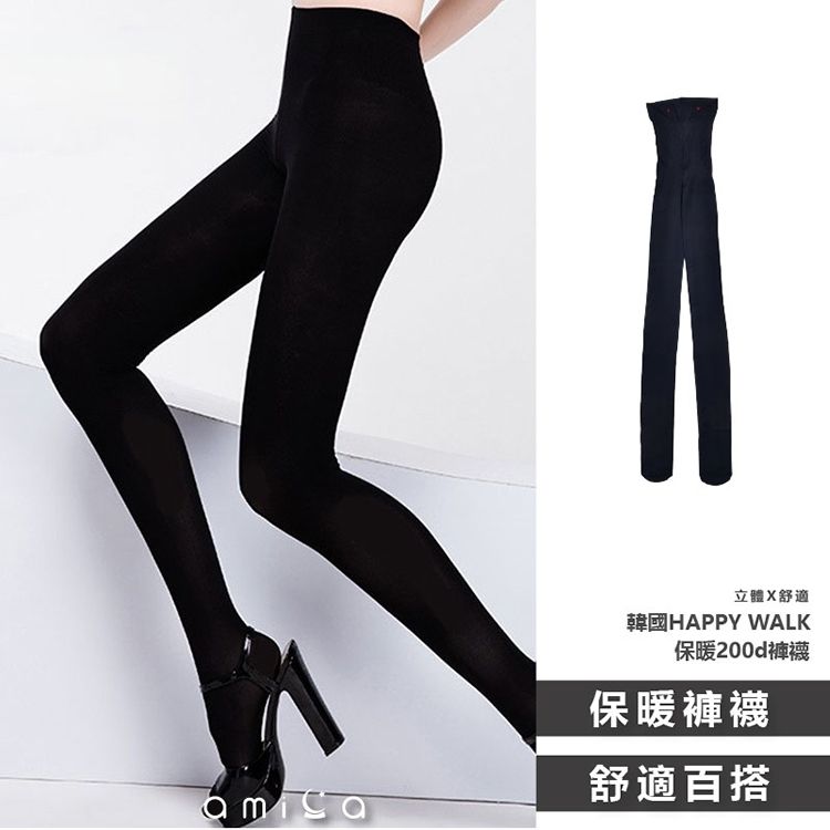 AMICA 黑色 保暖 AMICA 褲襪 保暖