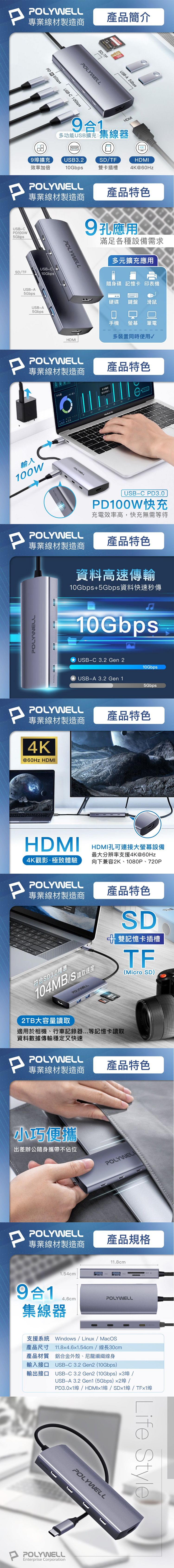 Polywell type c USB type c Polywell 鋁合金