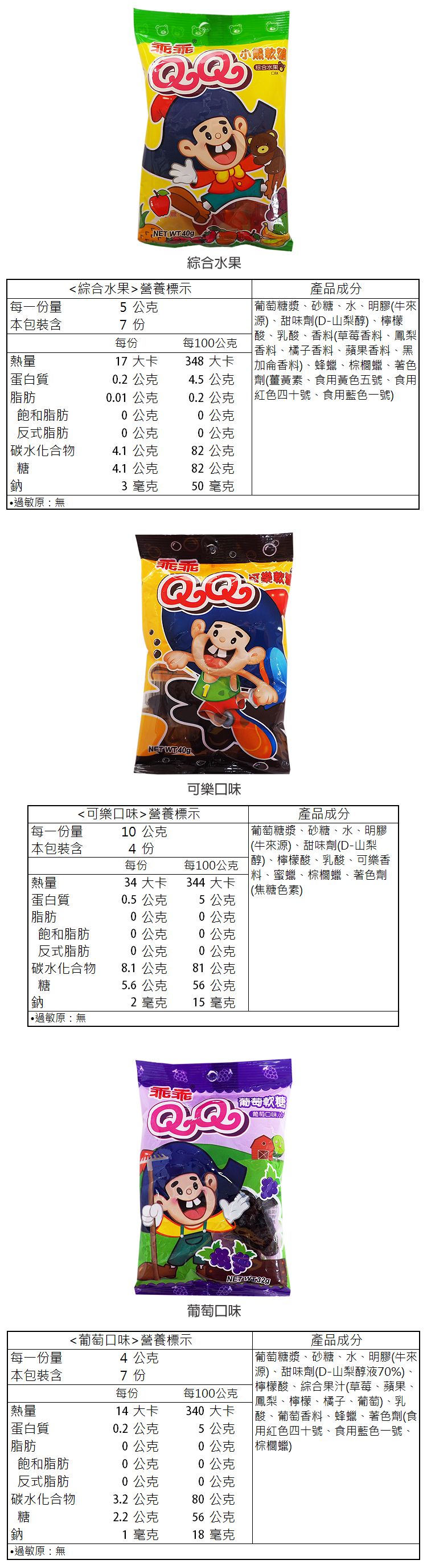 葡萄 軟糖 葡萄 可樂 乖乖 軟糖