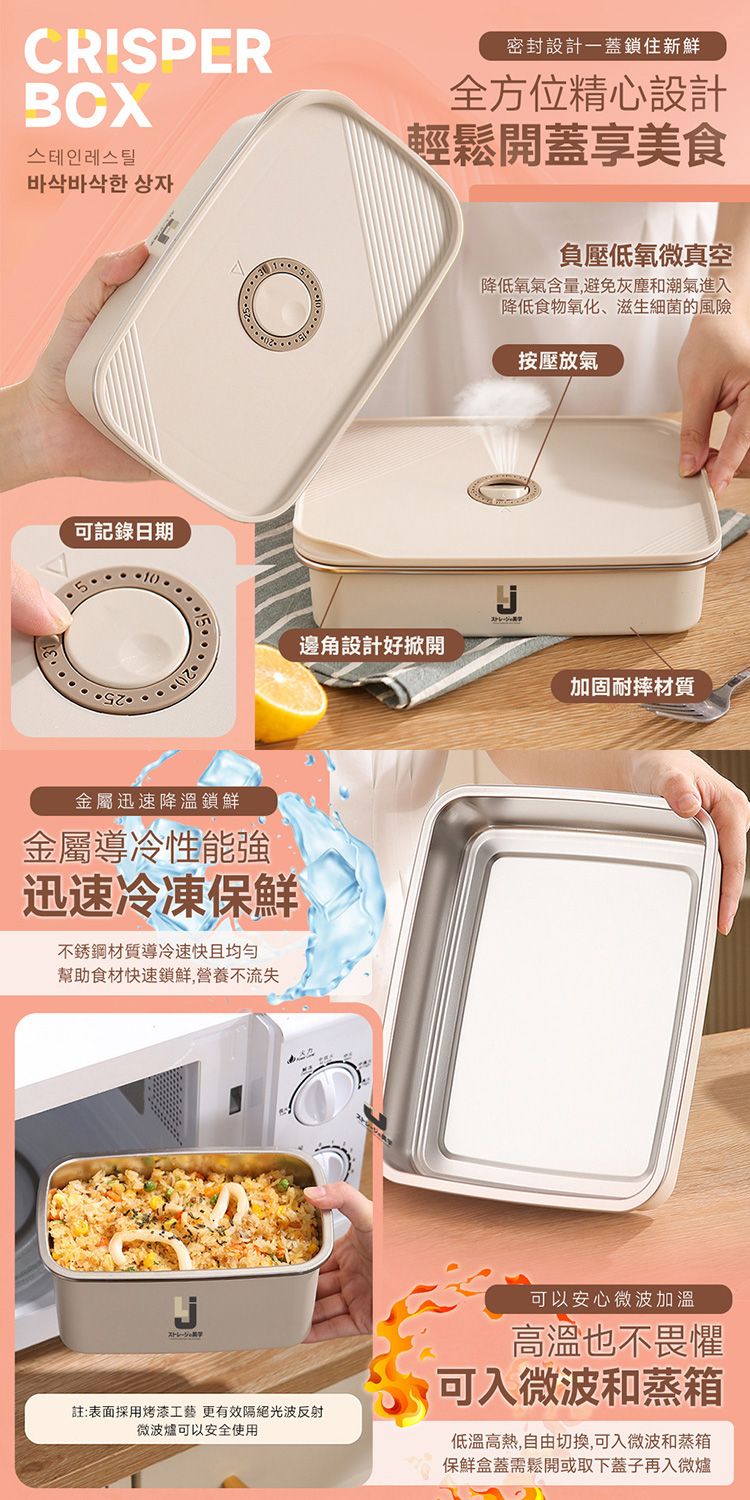 不鏽鋼 密封 可微波 保鮮盒 密封 保鮮盒