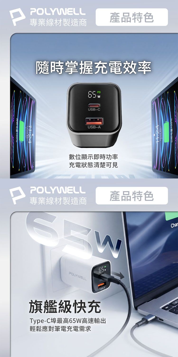 Polywell type c PD Polywell 快充頭 Polywell
