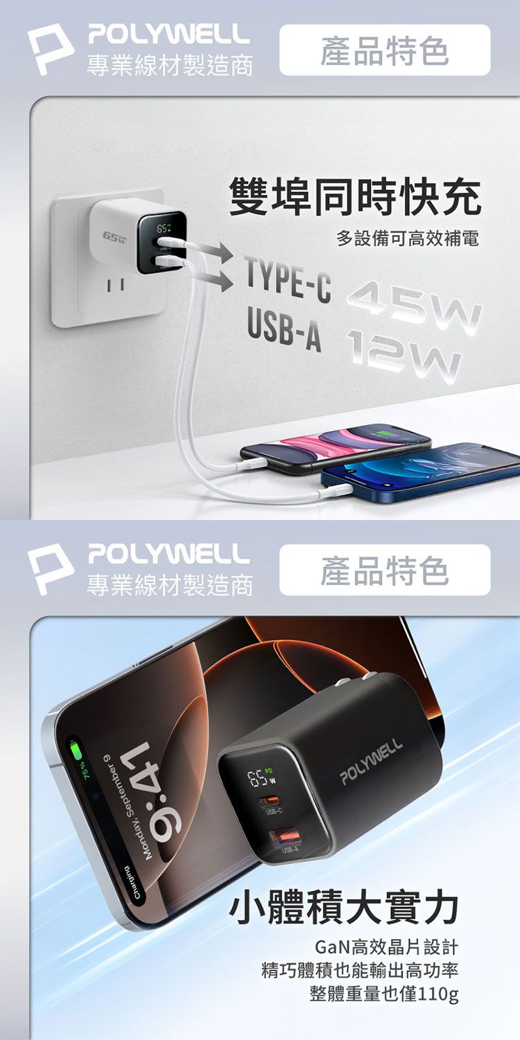 Polywell type c PD Polywell 快充頭 Polywell
