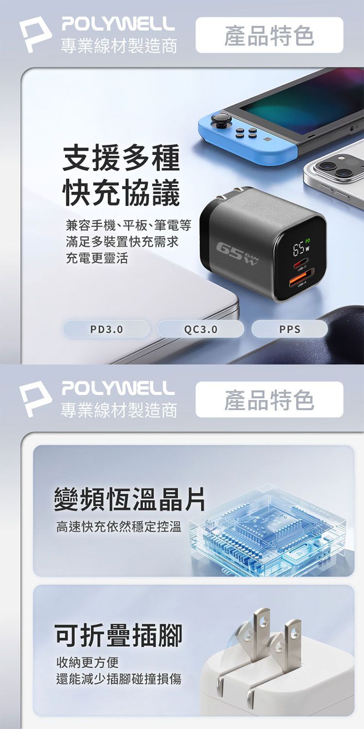 Polywell type c PD Polywell 快充頭 Polywell