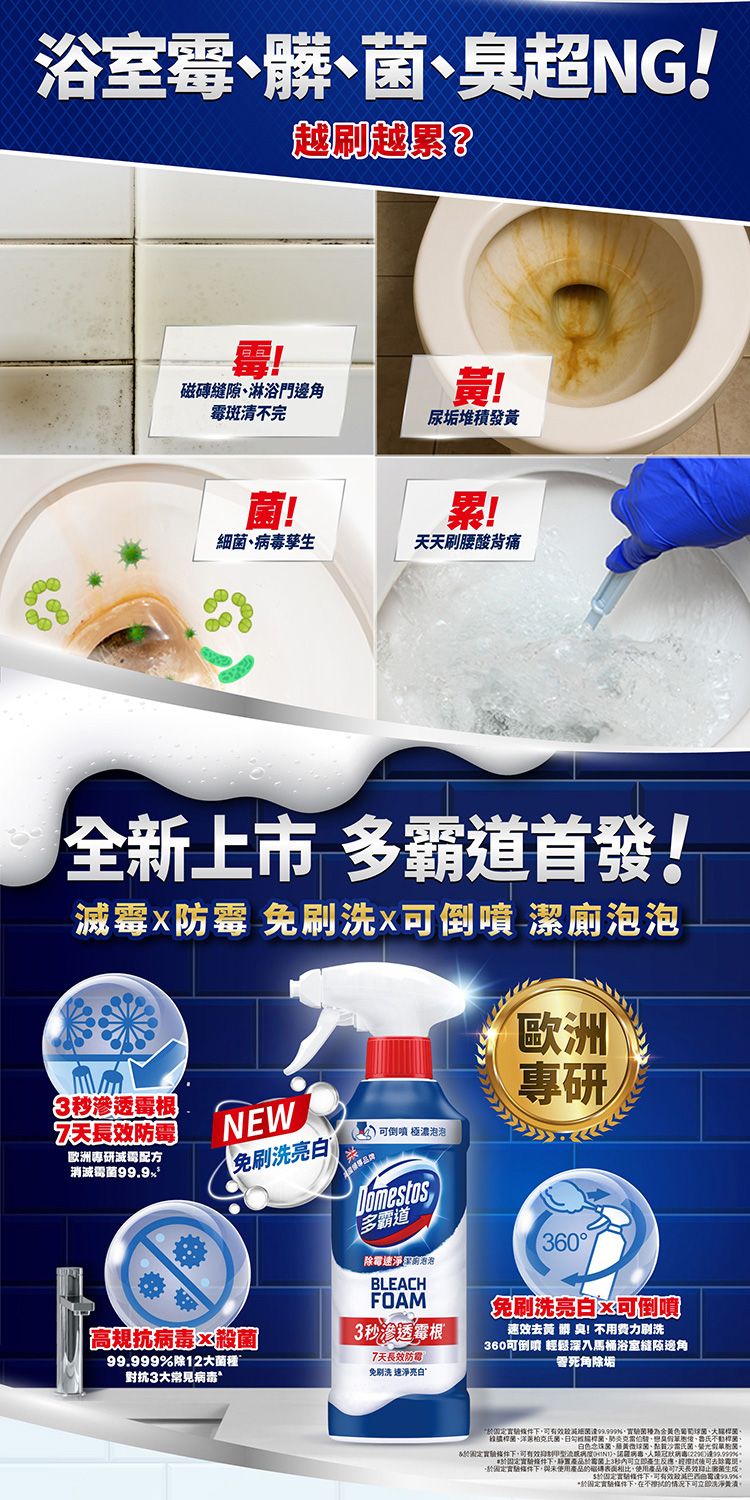 強效 Domestos 除霉 清潔劑 去汙 清潔
