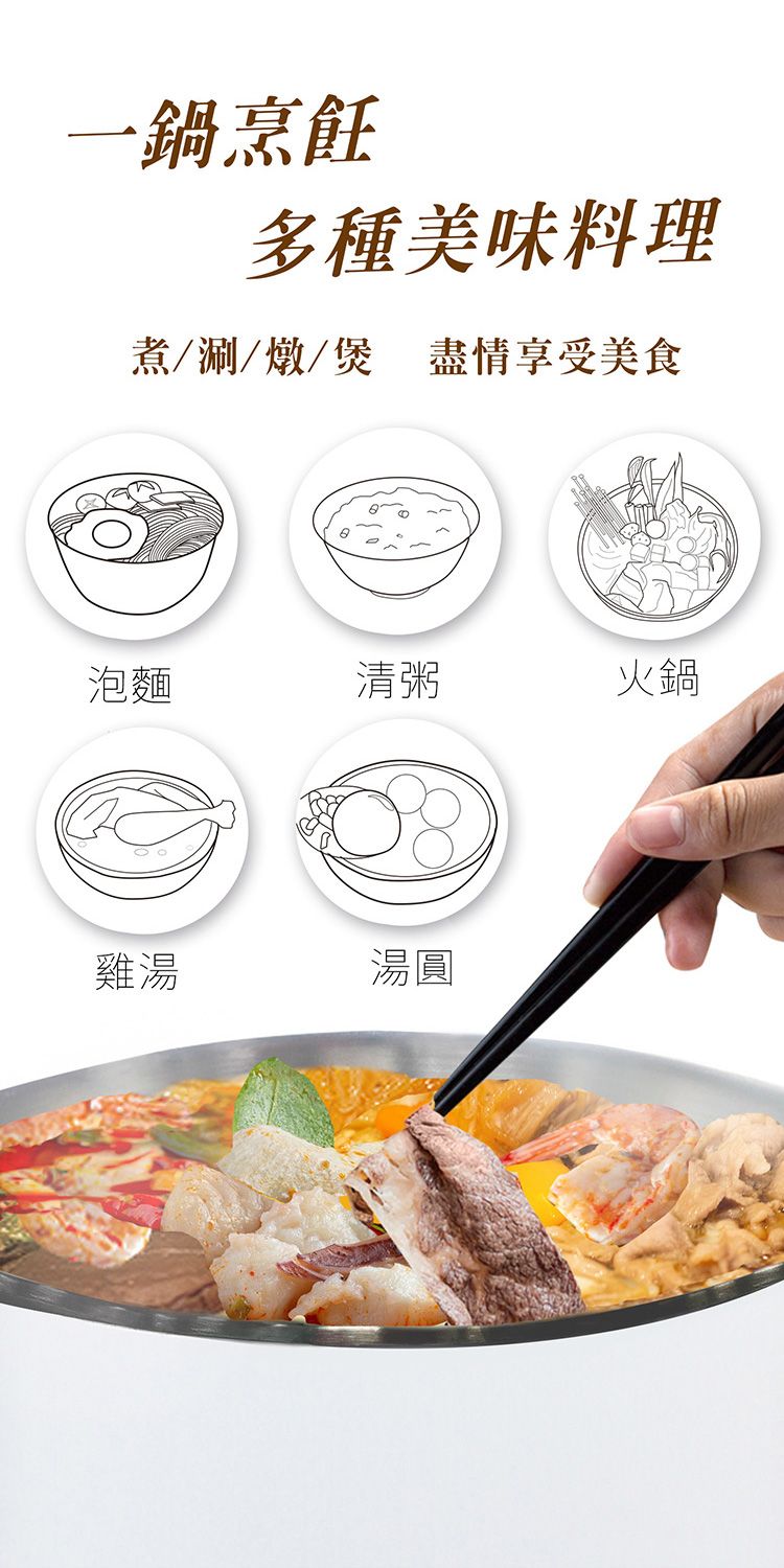 多功能 美食鍋 防燙 美食鍋 HTT 美食鍋