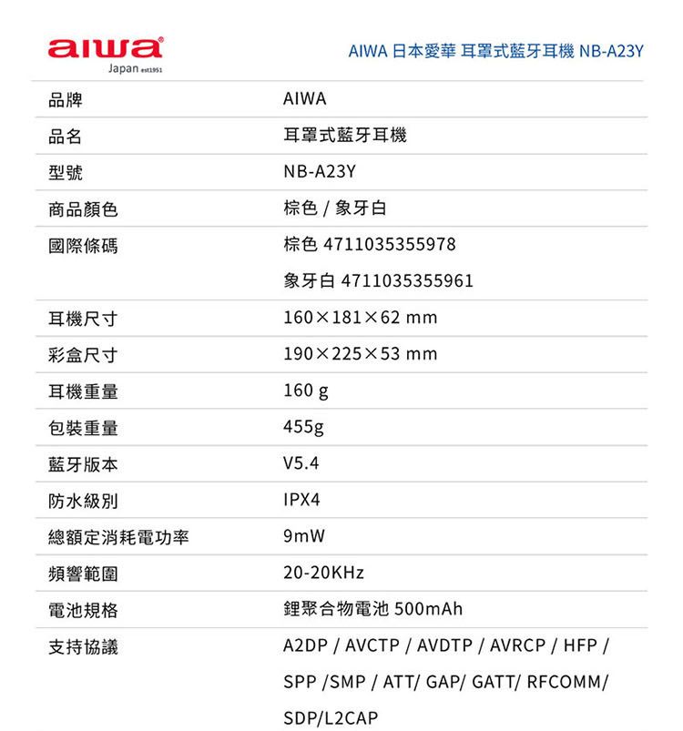 20260706174111588_750_0_80.jpg aiwa 耳機 aiwa 藍芽耳機 降噪 耳機