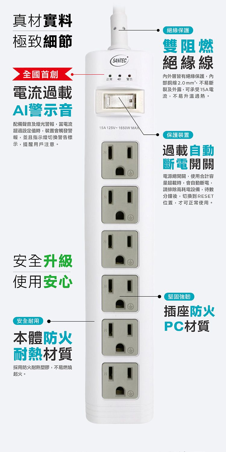 防火 延長線 自動斷電 延長線 耐高溫 防火