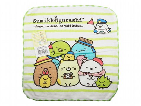 角落小夥伴純棉紗布方巾(25.5x24.5cm)1入  顏色隨機出貨