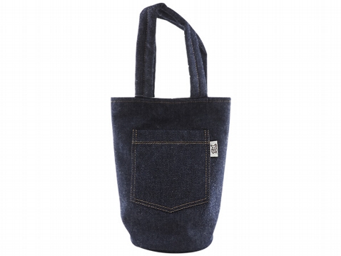 丹寧風造型水壺提袋(1入) 顏色隨機