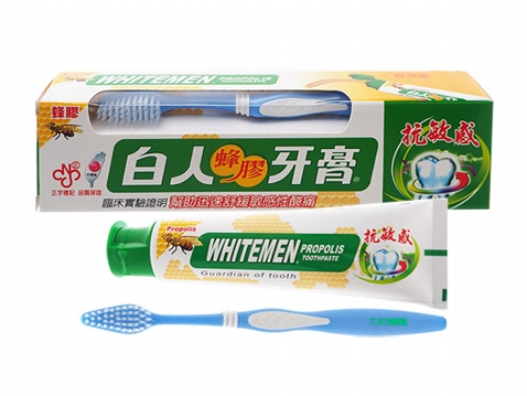 白人蜂膠牙膏(130g)附牙刷