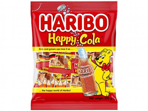 HARIBO 哈瑞寶~快樂可樂風味Q軟糖分享包(200g)