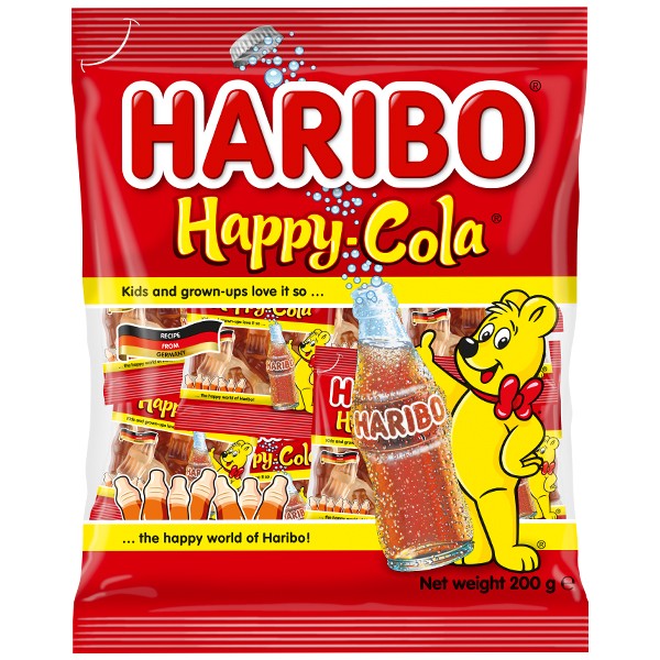 HARIBO 哈瑞寶~快樂可樂風味Q軟糖分享包(200g)