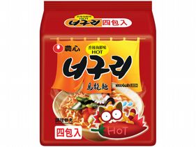 韓國 農心~香辣海鮮烏龍麵4入(整袋裝) 浣熊麵