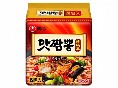 韓國 農心~辣味炒碼麵130g*4包(整袋裝)  泡麵/團購
