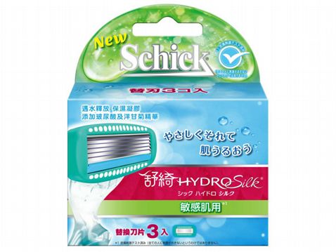 Schick 舒適~舒綺仕女除毛刀補充刀片-敏感肌用(3入裝)