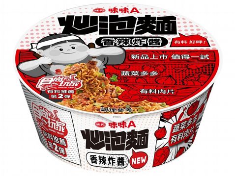 味丹~味味A炒泡麵 香辣炸醬風味(碗裝)1入