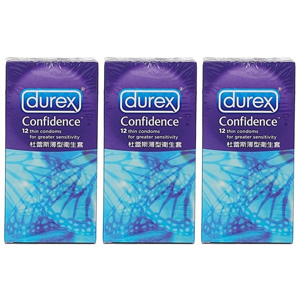 Durex 杜蕾斯~薄型衛生套(12入) x3盒保險套 組合款  保險套