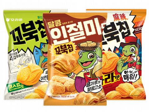 韓國 好麗友~烏龜玉米脆餅(80g) 款式可選  進口／零食／團購