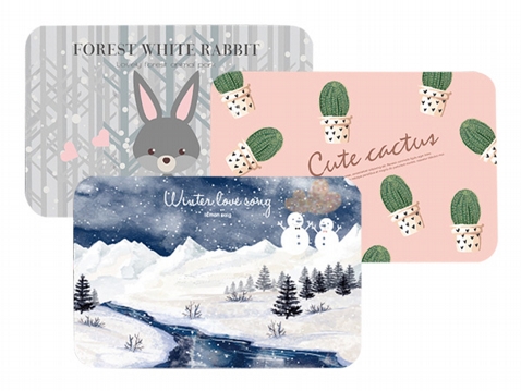 彩繪珪藻土吸水地墊(大-60x39x0.9)1入~3款可選 ※限宅配