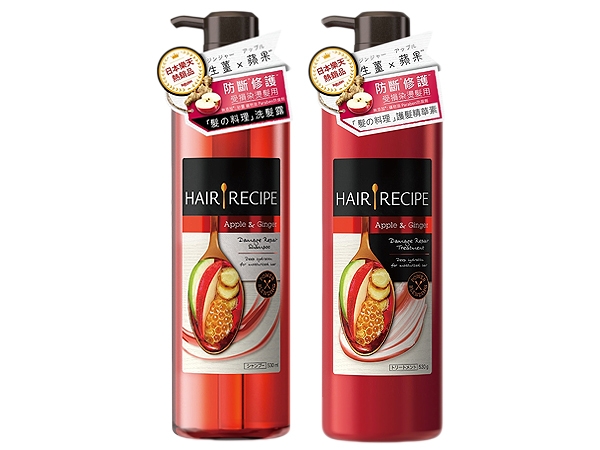 Hair Recipe 蜂蜜保濕營養 奇異果控油營養 生薑蘋果防斷滋養洗髮露530ml 護髮精華素530g 款式可選 小三美日 美妝 保養 生活用品購物網