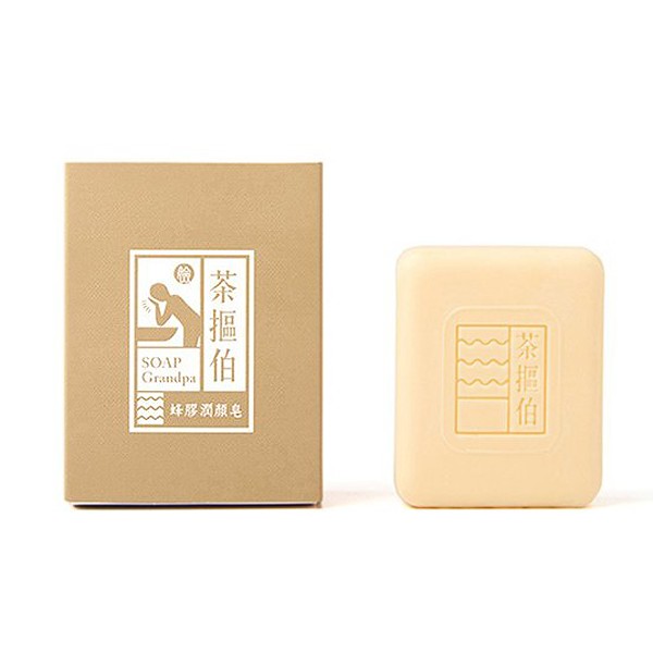 臺灣茶摳~茶摳伯蜂膠潤顏皂(130g)  肥皂／香皂