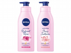 NIVEA 妮維雅~粉嫩嫩潤白水凝乳(350ml) 玫瑰香／櫻花香 款式可選