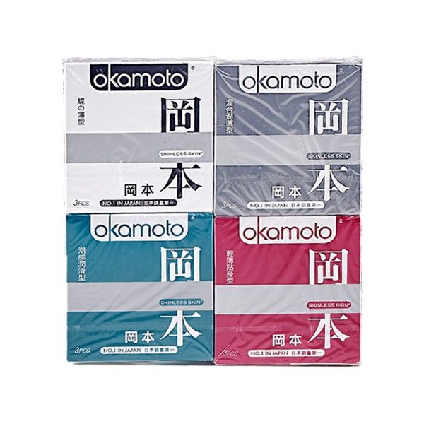 日本 okamoto 岡本~OK浪漫繽紛組(3入x4盒)  保險套