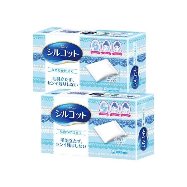 日本 Unicharm絲花~化妝棉(80片x2盒)