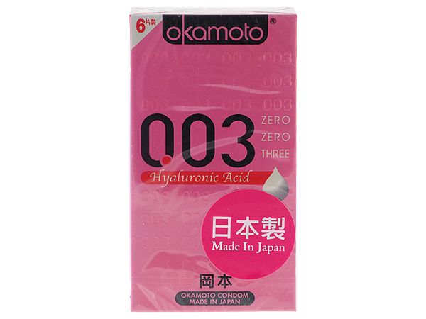 日本 okamoto 岡本~003衛生套(HA玻尿酸)6入  保險套