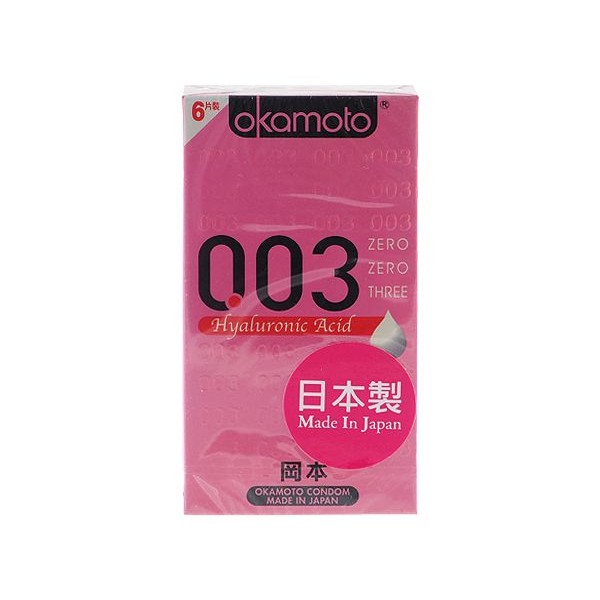 日本 okamoto 岡本~003衛生套(HA玻尿酸)6入  保險套