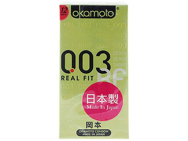 日本 okamoto 岡本~003衛生套(貼身型)12入  保險套