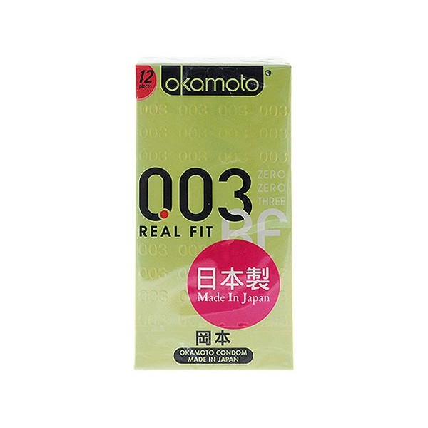 日本 okamoto 岡本~003衛生套(貼身型)12入  保險套