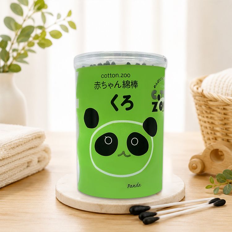 COTTON ZOO~黑色嬰幼兒耳鼻清潔專用棉棒(160支入)