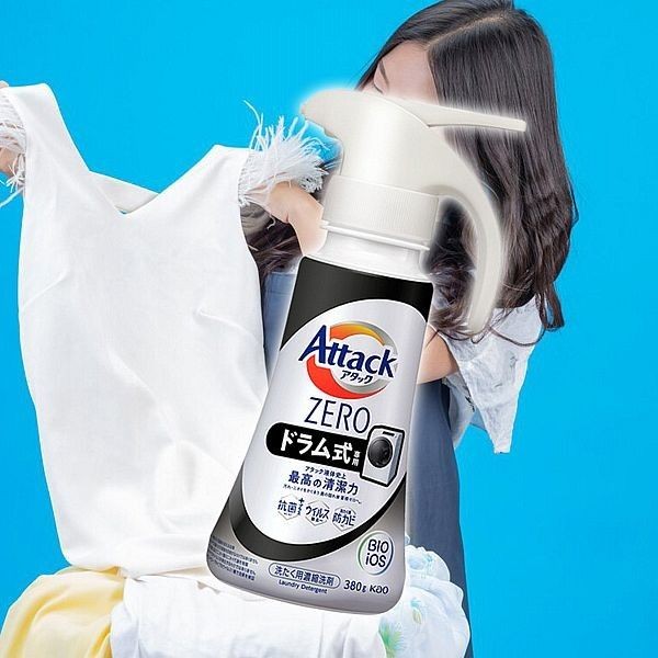 優惠款 日本KOA花王-Attack_Zero超濃縮洗衣精380g(滾筒式/噴槍型)黑 NG品