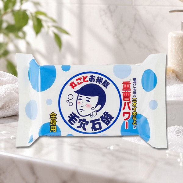 石澤~毛穴撫子男子用碳酸氫納石鹼全身用去角質肥皂(155g)