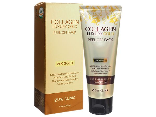 優惠款 韓國 3W CLINIC~黃金膠原蛋白撕拉面膜(100g) NG品