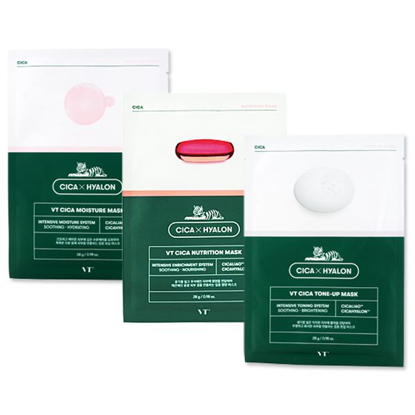 韓國 VT~CICA第二代老虎面膜(單片28g) 補水／營養／提亮 款式可選 第二代 升級版 精華加量 