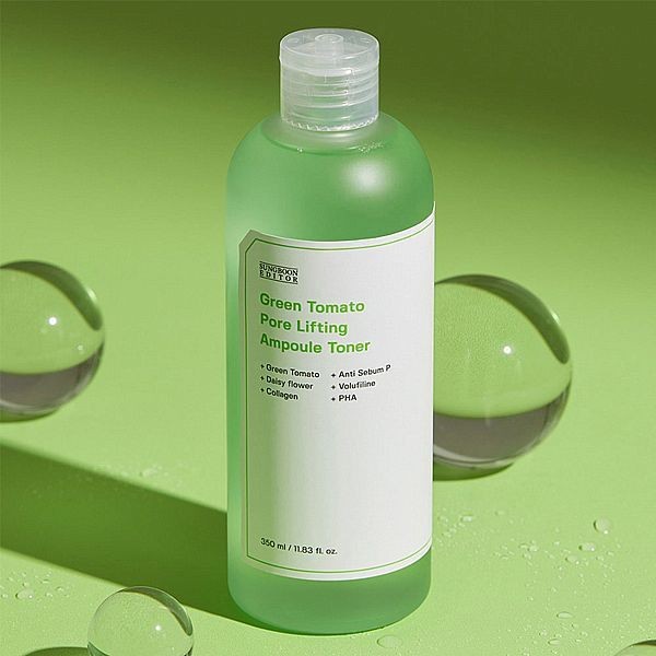 優惠款 SUNGBOON-EDITOR~綠番茄緊緻毛孔安瓶化妝水350ml NG品