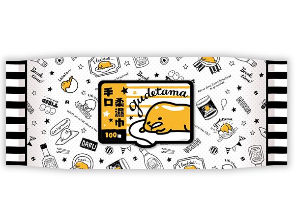 蛋黃哥~手口柔濕巾(加蓋100抽)  三麗鷗授權