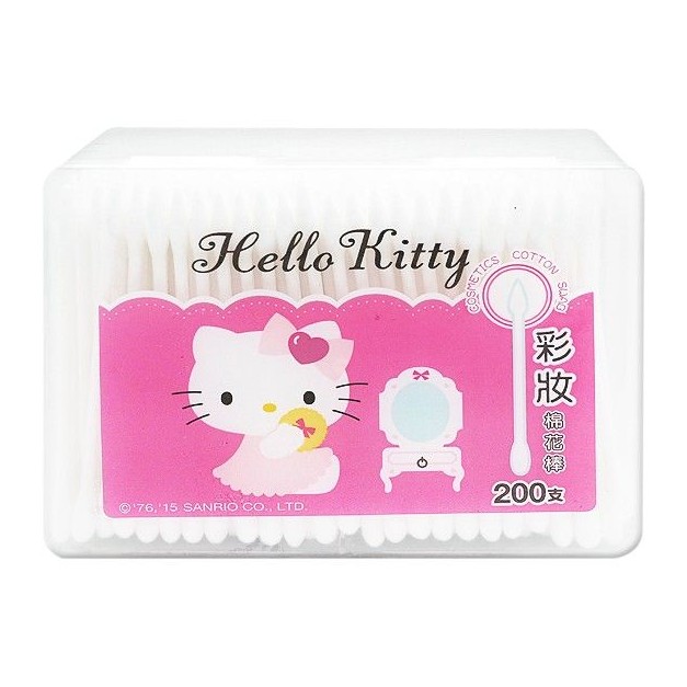 Hello Kitty~彩妝塑軸棉花棒200支