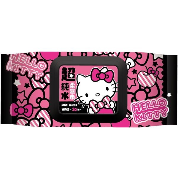 Hello Kitty~超純水柔濕巾(加蓋30抽)  三麗鷗授權