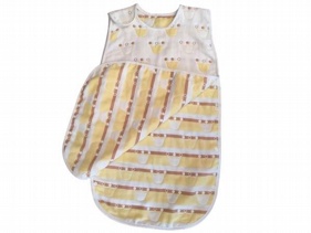Mini Love~四層紗睡袋(1件入) 淺黃皇冠  嬰兒專用