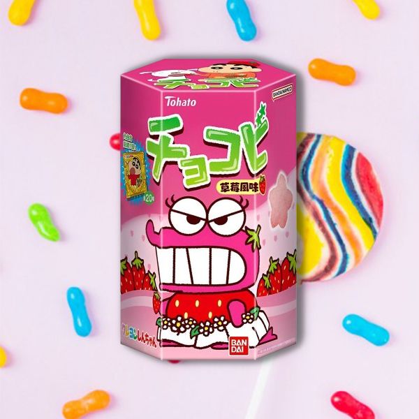東鳩~蠟筆小新巧克比草莓風味餅乾(25g)
