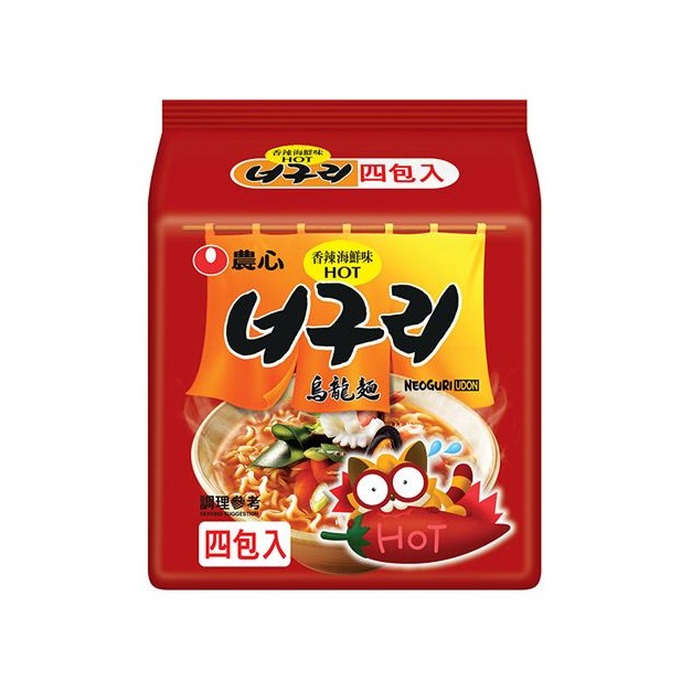 韓國 農心~香辣海鮮烏龍麵4入