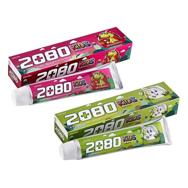 韓國 2080~強齒建齦兒童牙膏(80g) 蘋果／草莓 款式可選