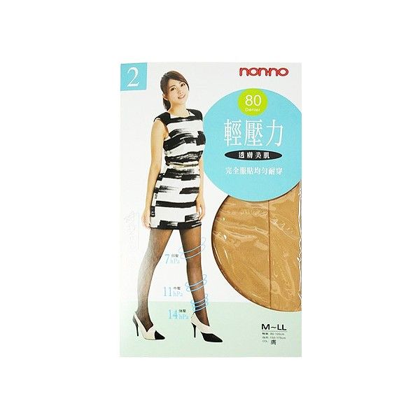 優惠款 儂儂non-no(7752)80D輕壓力褲襪-膚色(1件入) NG品
