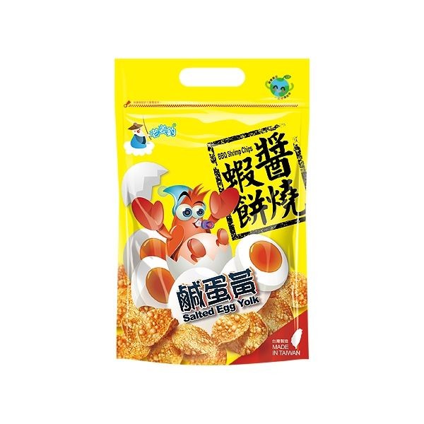 老姜釣~醬燒鹹蛋黃蝦餅(50g) KAKA