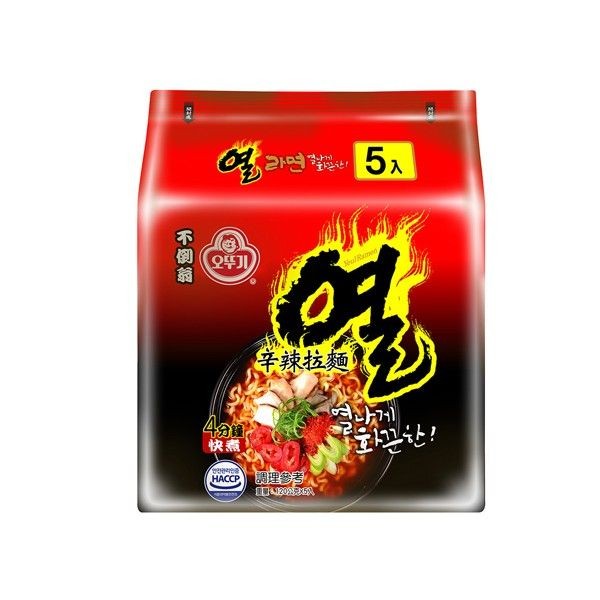 韓國不倒翁~辛辣拉麵(120gx5包)整袋裝 泡麵／進口／團購